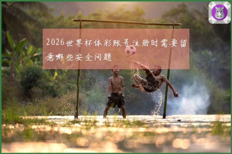 2026世界杯体彩账号注册时需要留意哪些安全问题